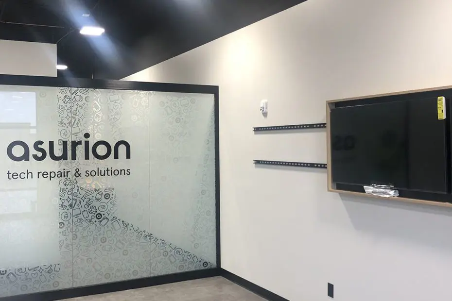 Photo of Interior lighting project of Asurion Tech Repair & Solutions completed by Kilowatt Electric in Rapid City, SD.
