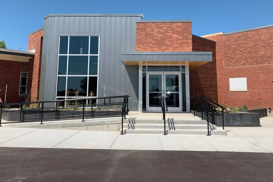 Front door of VRC Metal Systems in Box Elder, SD.