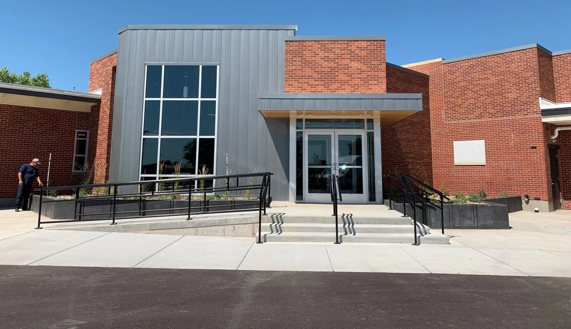 Front door of VRC Metal Systems in Box Elder, SD.