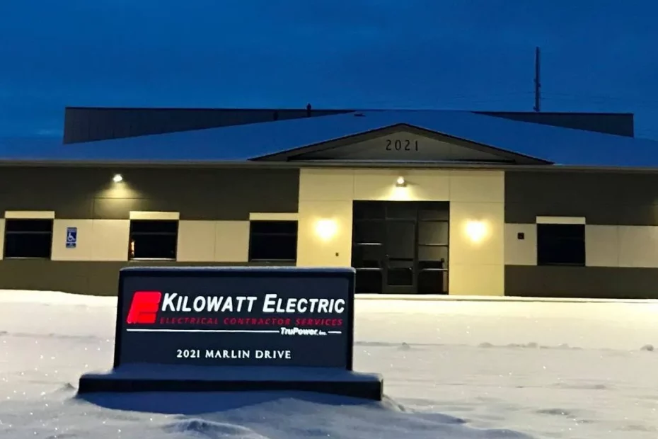 Front door of Kilowatt Electric office in Rapid City, SD