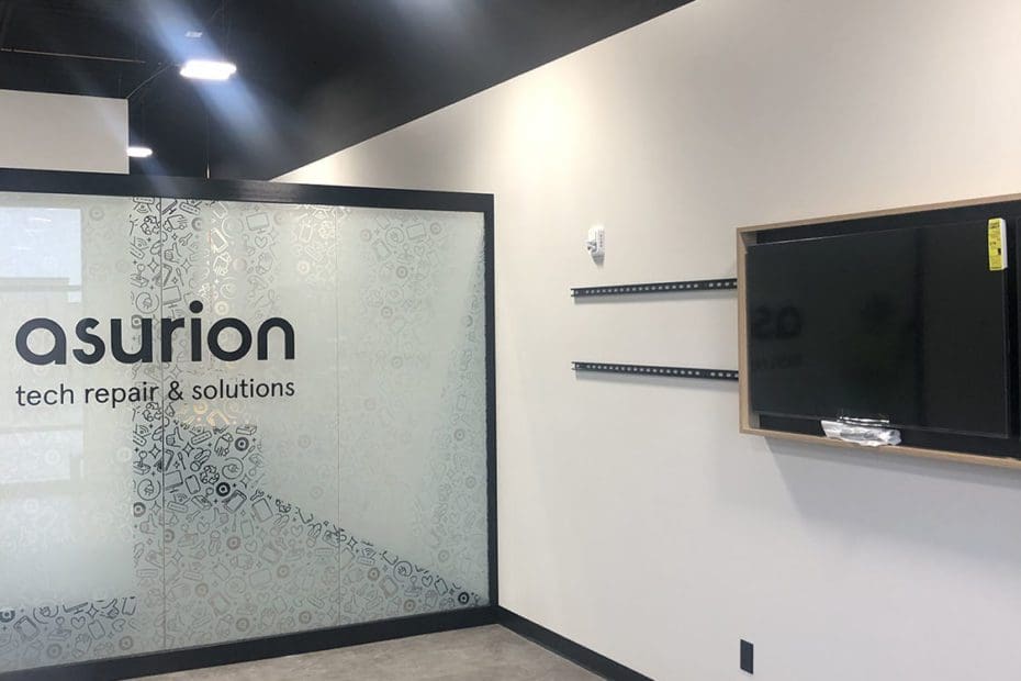 Photo of Interior lighting project of Asurion Tech Repair & Solutions completed by Kilowatt Electric in Rapid City, SD.