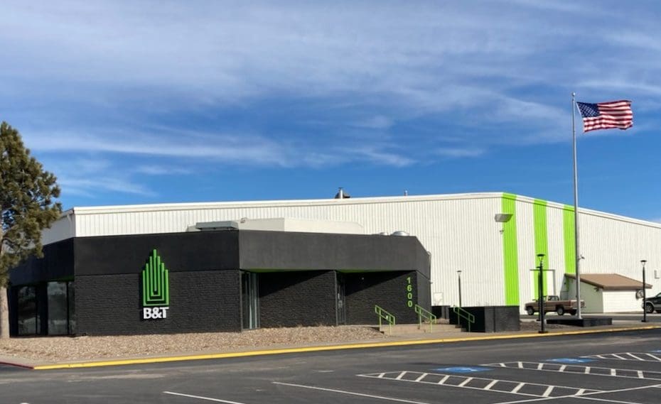 Exterior of B&T Manufacturing in Rapid City, SD