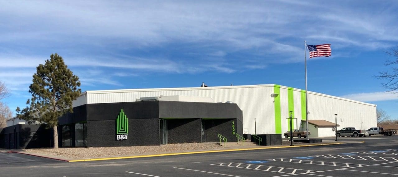 Exterior of B&T Manufacturing in Rapid City, SD