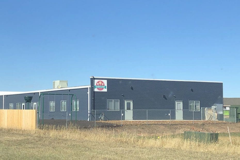 Exterior photo of The Candyland Child Development Center completed by Kilowatt Electric in Box Elder, SD.