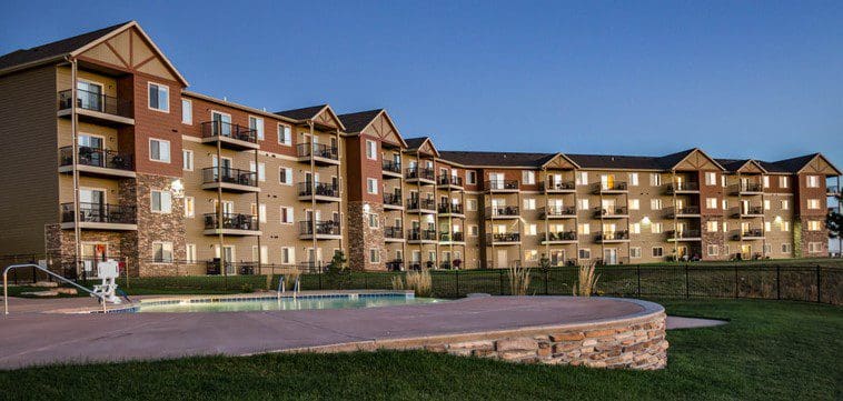 Exterior of Copper Ridge Apartments in Rapid City, SD