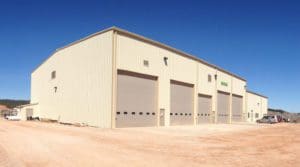 Exterior of Pete Lien maintenance shop in Rapid City, SD