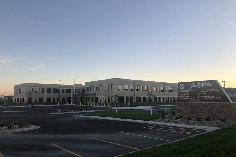 Exterior of South Dakota’s Department of Revenue Office in Rapid City, SD.