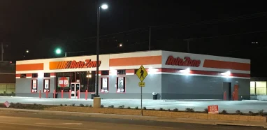 Perimeter lighting installed on AutoZone