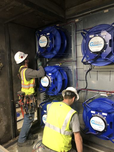 Ellsworth Air Force Base HVAC Energy Upgrades Electricians performing HVAC energy upgrades in Ellsworth Air Force Base in Box Elder, SD