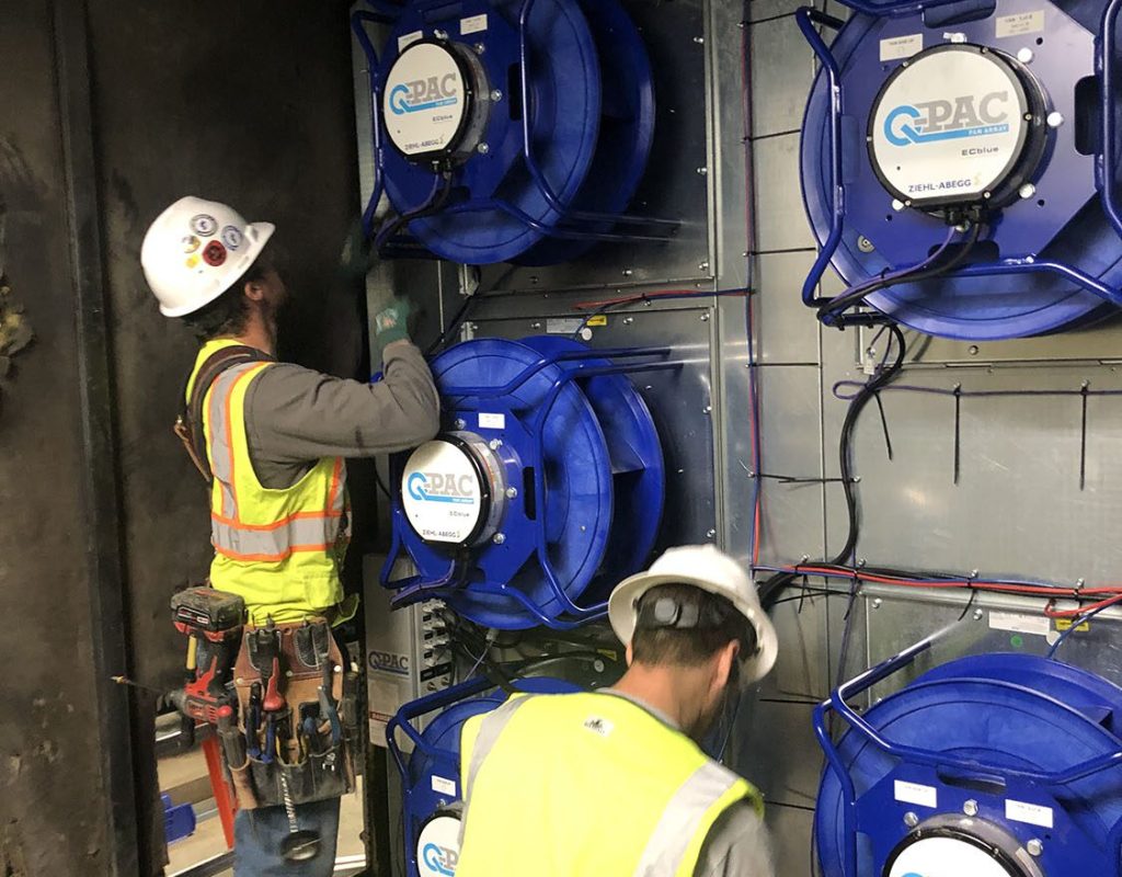 Ellsworth Air Force Base HVAC Energy Upgrades Electricians performing HVAC energy upgrades in Ellsworth Air Force Base in Box Elder, SD